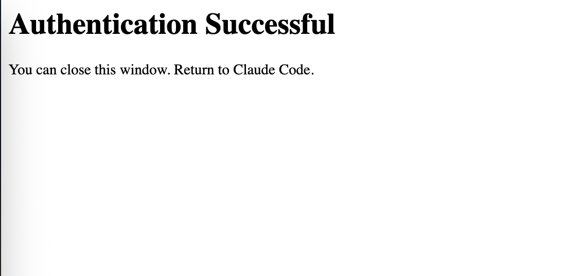 Успешное подключение через OAuth